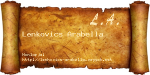 Lenkovics Arabella névjegykártya